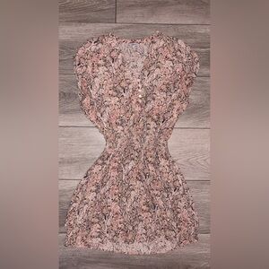 Rails Size Small Short Sleeved Dress Snakeskin Print Elastic Waist Vneck EUC